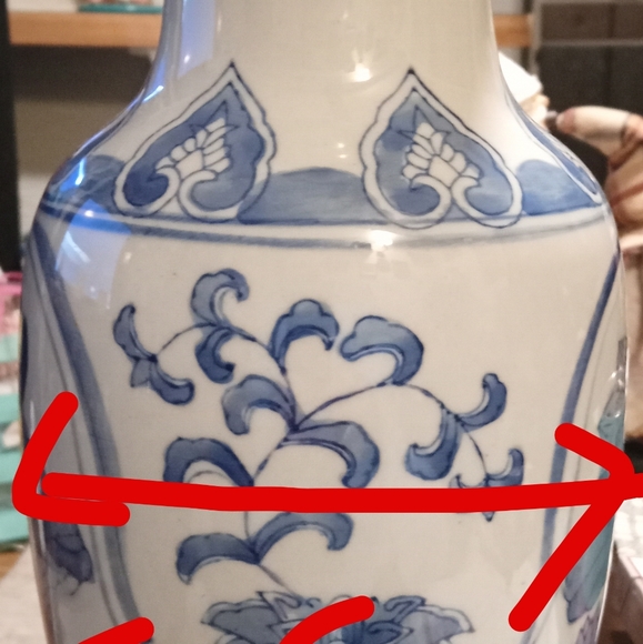 2pc lot blue& white Chinese porcelain vases - Picture 6 of 13